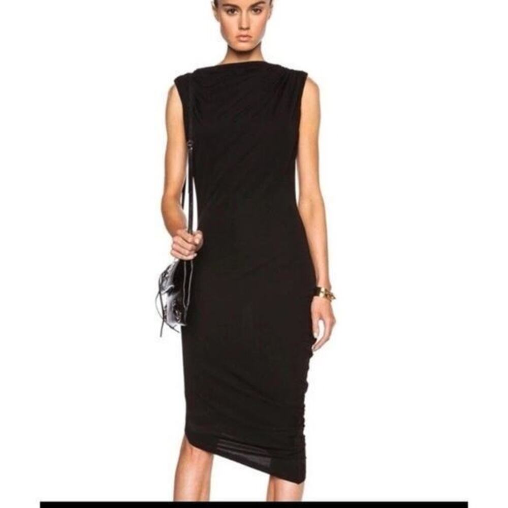 Haute Hippie Dress Asymmetric Draped Zipper M Whimsygoth Classic Chic Date Night